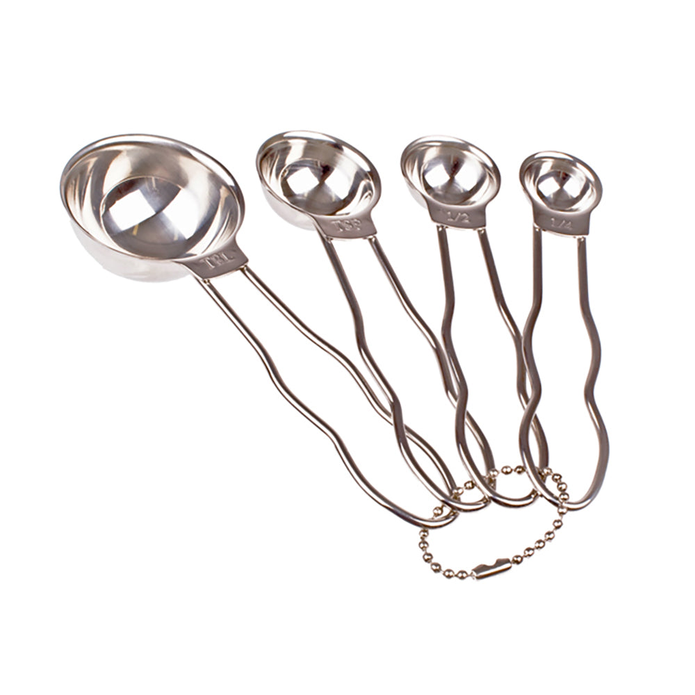 Appetito Stainless Steel Measuring Spoons Home Kitchen Cooking Baking (4 Pieces)