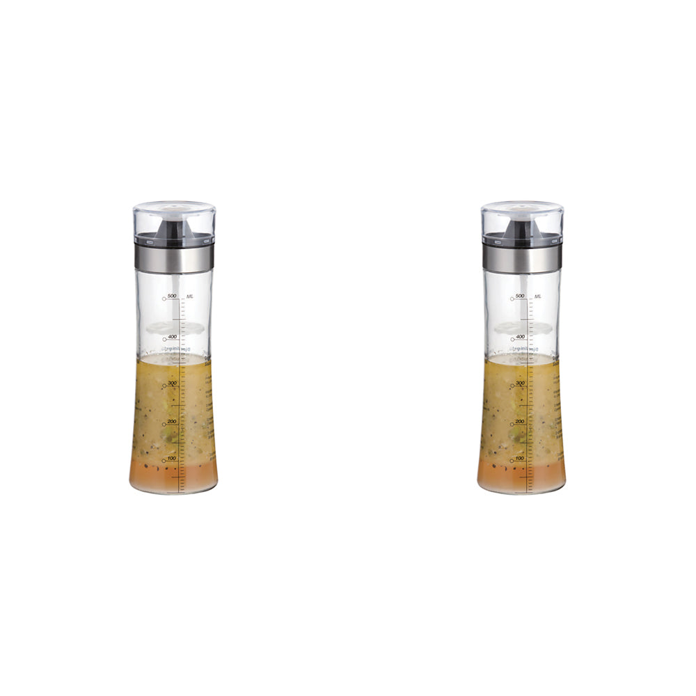 Appetito Salad Dressing Shaker Bottle 500ml Home Kitchen Cooking Serveware (2 Pack)