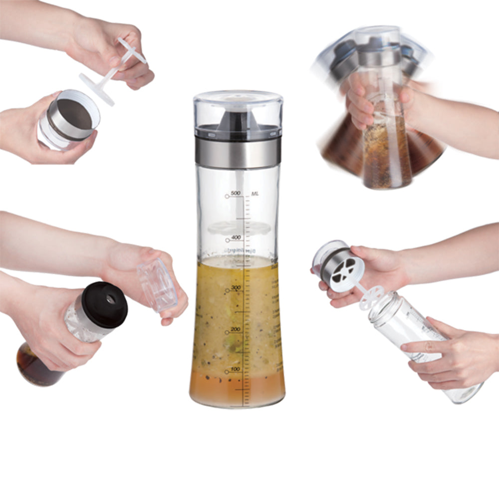 Appetito Salad Dressing Shaker Bottle 500ml Home Kitchen Cooking Serveware (2 Pack) — image 3