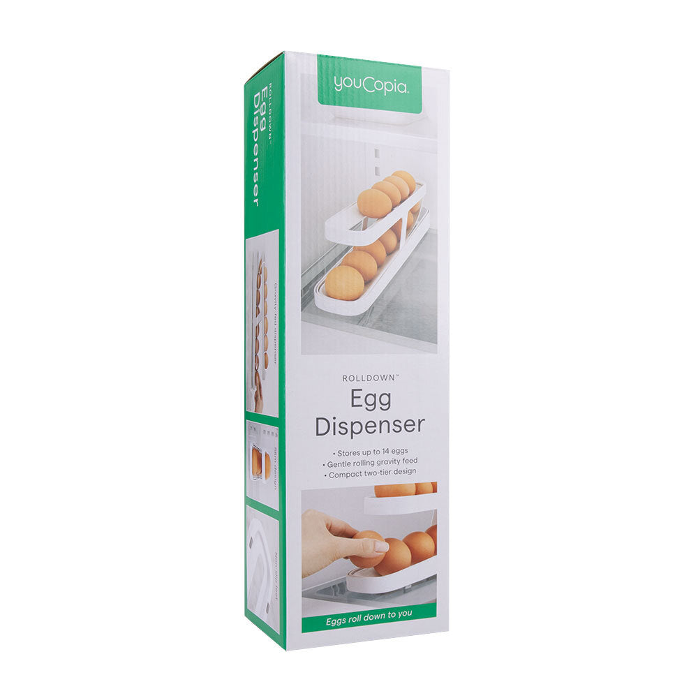 Youcopia Rolldown Egg Dispenser Fridge Storage Organiser Tray 8.6x36.1x10.4cm — image 4