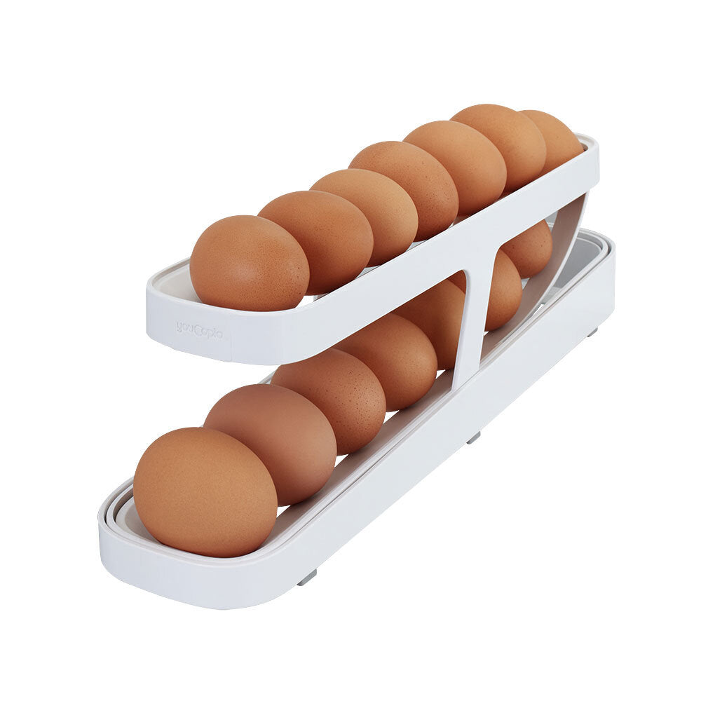 Youcopia Rolldown Egg Dispenser Fridge Storage Organiser Tray 8.6x36.1x10.4cm — image 5