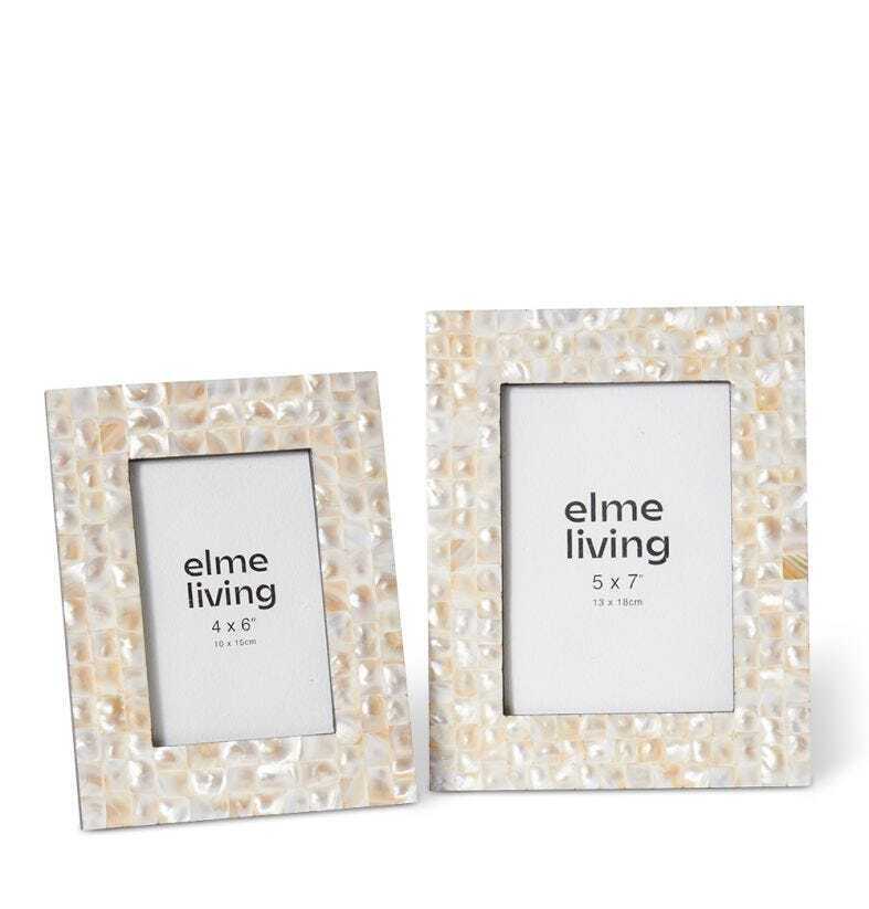 E Style Anjali Mother of Pearl/Glass 5x7" Photo Frame Picture Decor Pearl