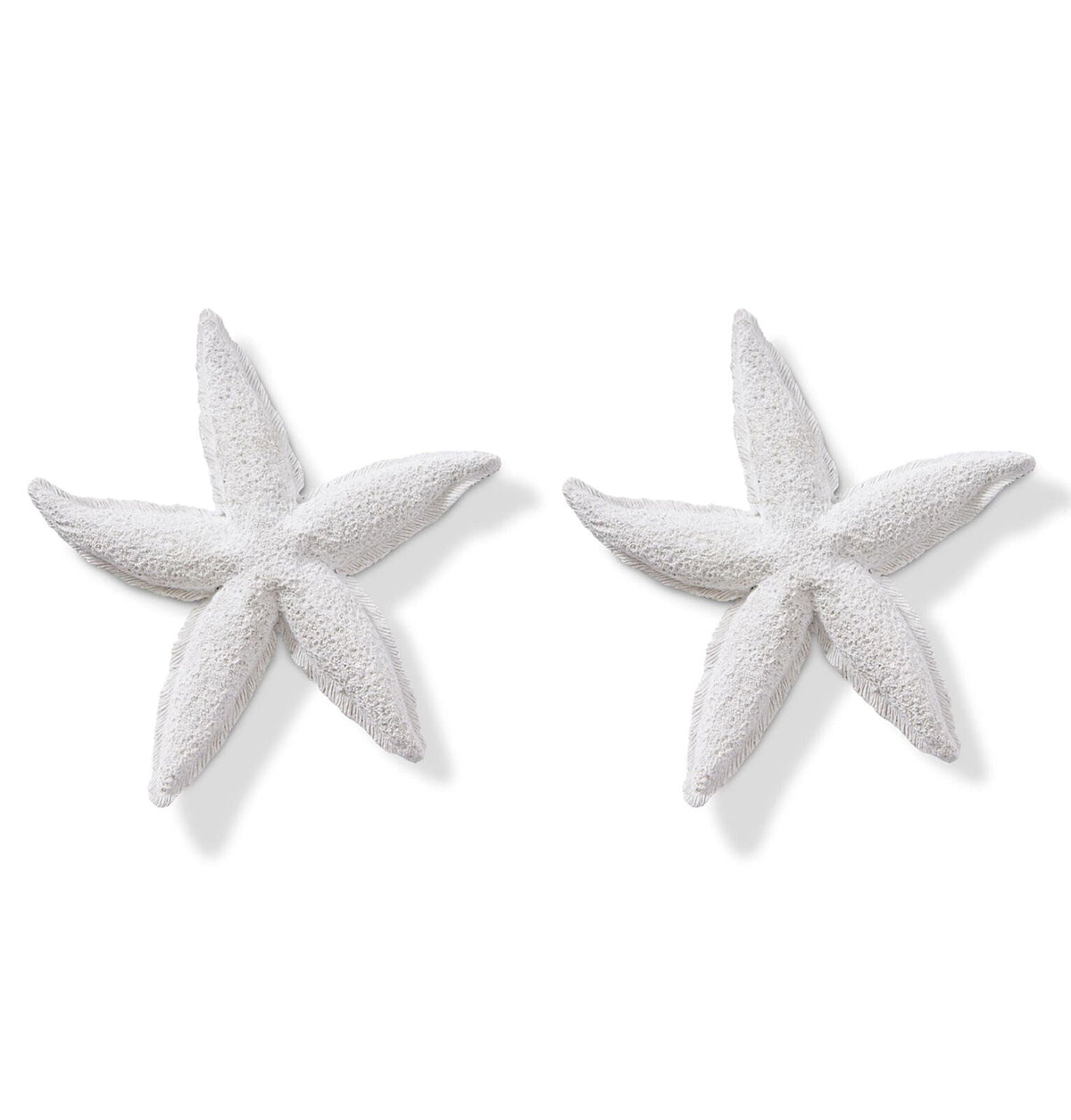 E Style Starfish Royal Sculpture Ornament Tabletop Home Decor 20cm White (2 Pack)
