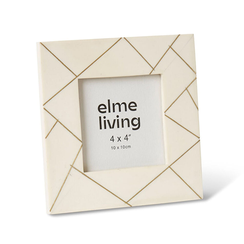 E Style Panya 4x4" Photo Frame Tabletop Picture Home Decor 16cm Cream/Gold (2 Pack) — image 2