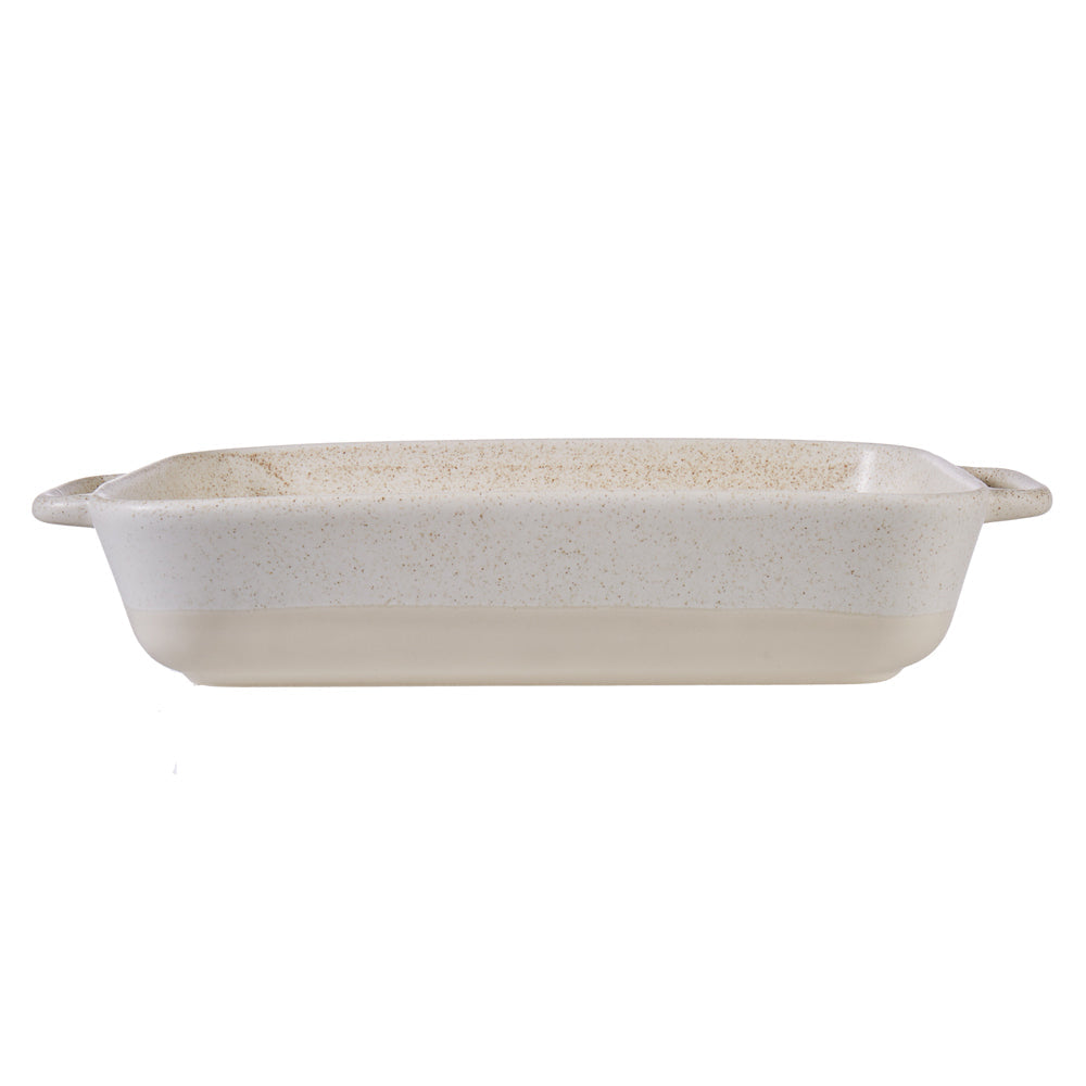 Davis & Waddell Darley Stoneware Bakeware Set Cream Speckle Rectangle Cream (3 Pieces) — image 6