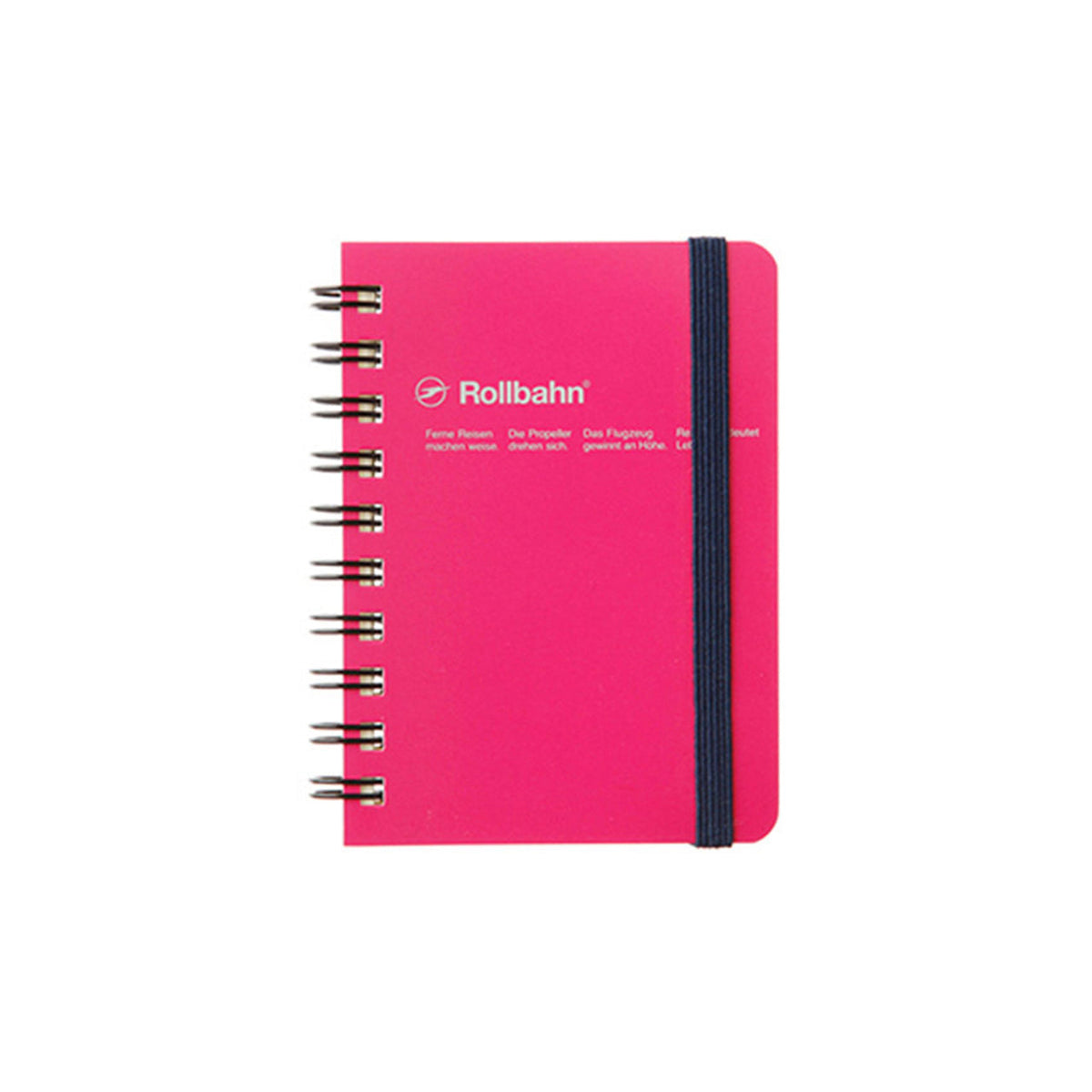 Delfonics Rollbahn Mini Spiral Bound Grid Notebook 70gsm Paper 120 Pages Rose