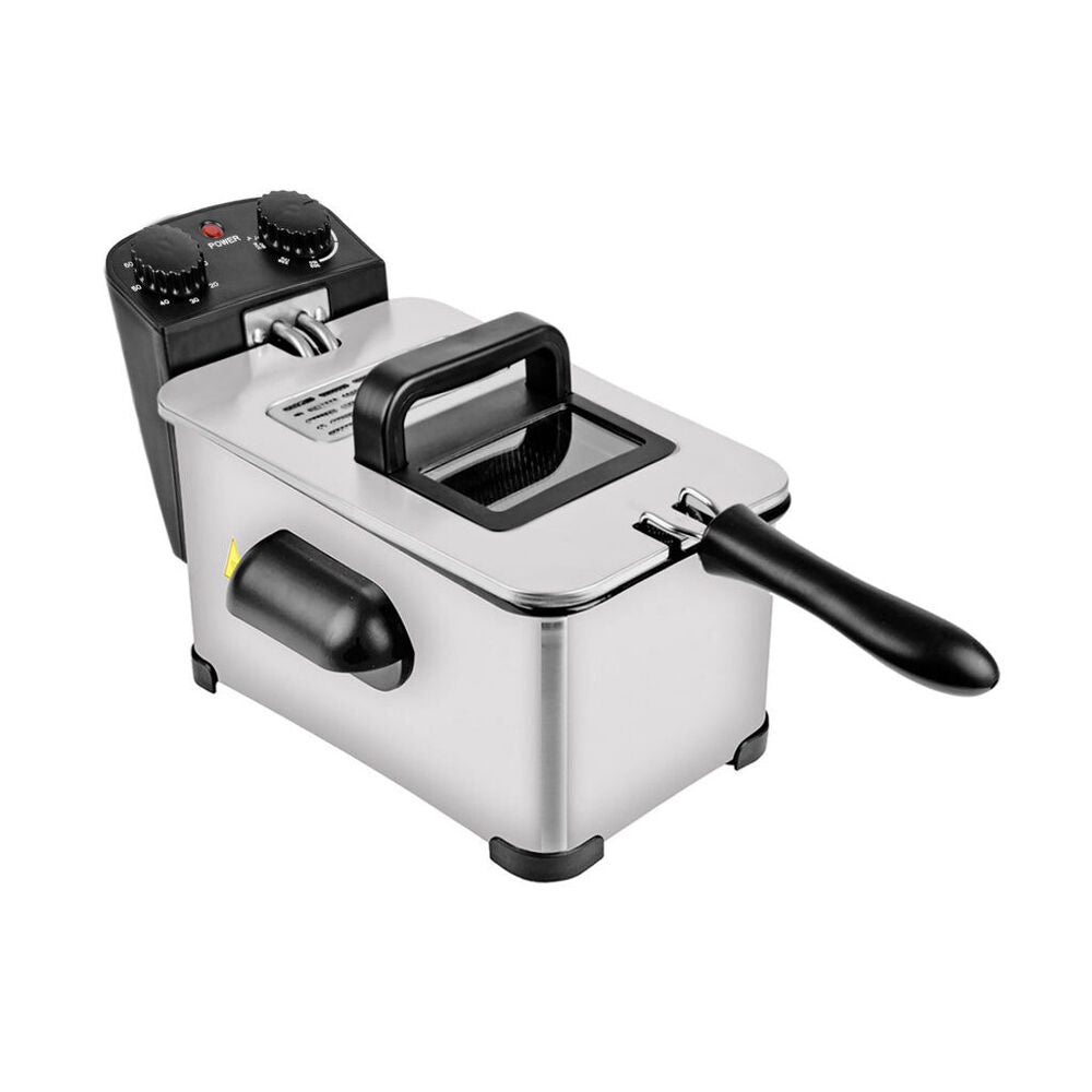 Lenoxx 3.8L Deep Fryer w/ Timer Control Knob/Thermal Device Kitchen Tool