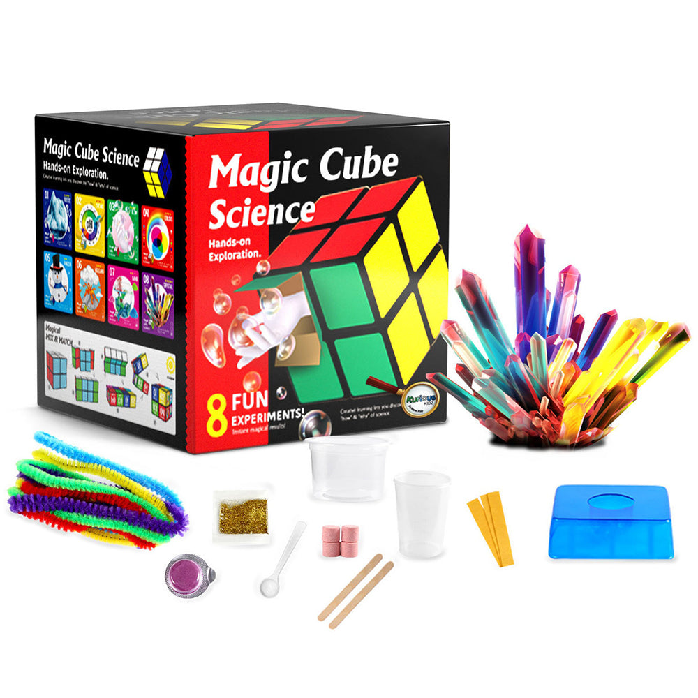 Kaper Kidz Magic Cube Science Kit 8 Experiments 56 Pieces Kids 8 Years Plus