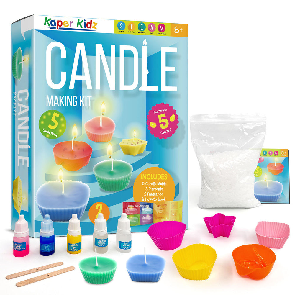 Kaper Kidz Candle Making Craft Kit 16pc Creative Fun Activity 8+