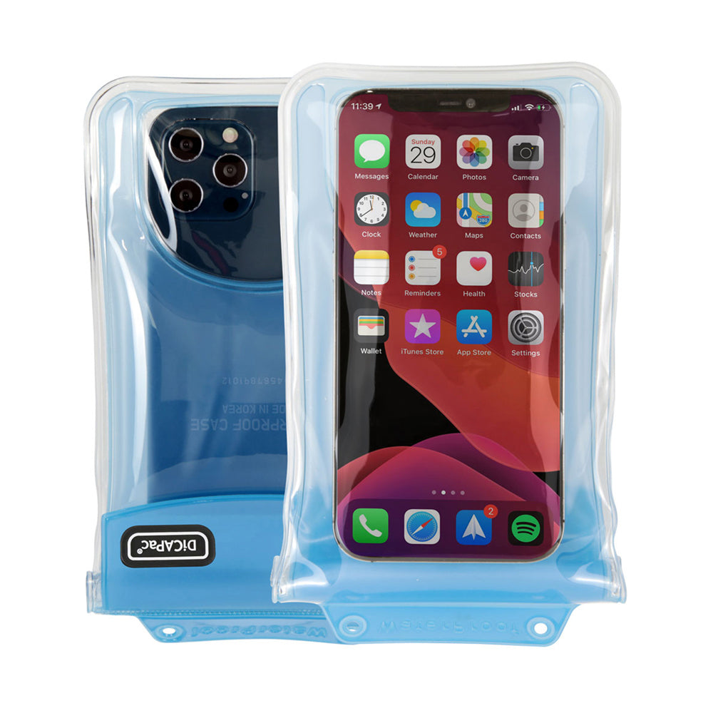 DiCAPac Floating IP68 Waterproof Phone Case/Water Resistant Dry Bag/Pouch — Blue