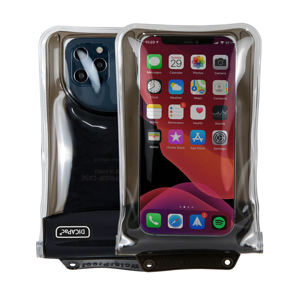 DiCAPac Floating IP68 Waterproof Phone Case/Water Resistant Dry Bag/Pouch — Black