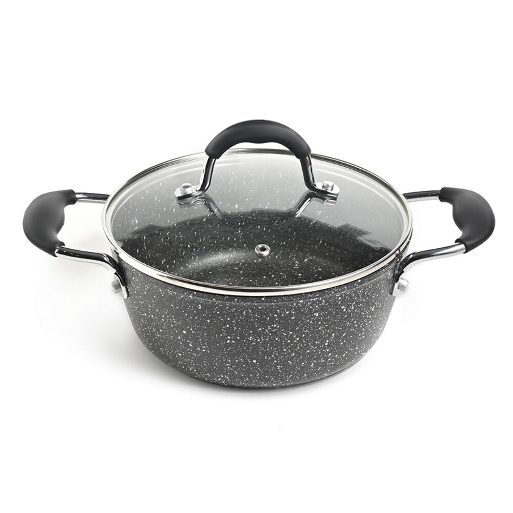 Classica Diamond Stone 20cm Casserole w/ Lid 2.25L Capacity Cooking Pan
