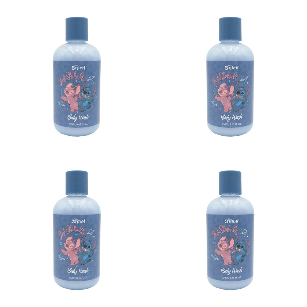 Disney Lilo & Stitch Body Wash Kids/Children Bath Shower Liquid Soap 250ml (4 Pack)