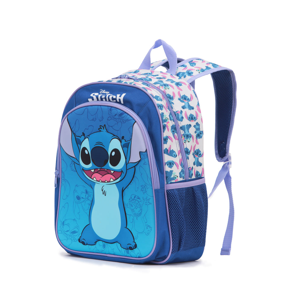 Disney Stitch 15'' Backpack Kids/Children Adjustable Strap School Bag Blue