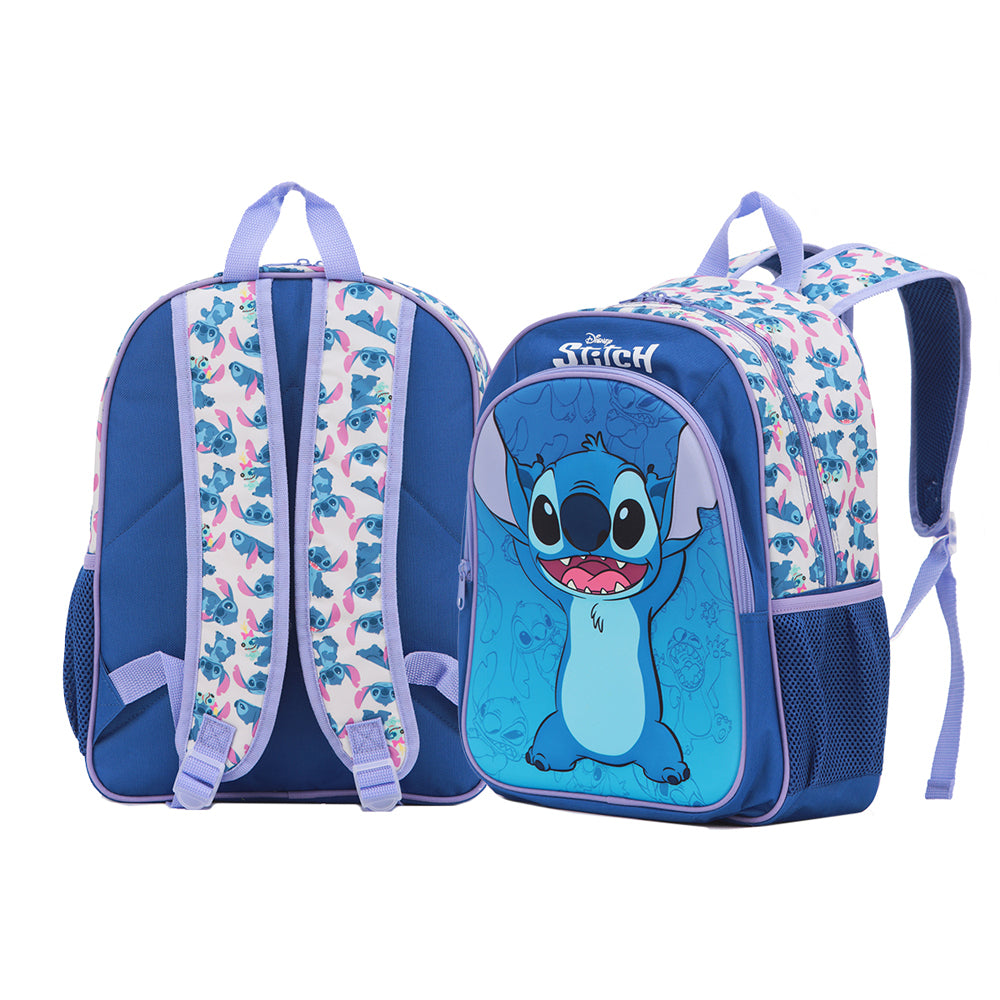 Disney Stitch 15'' Backpack Kids/Children Adjustable Strap School Bag Blue — image 3