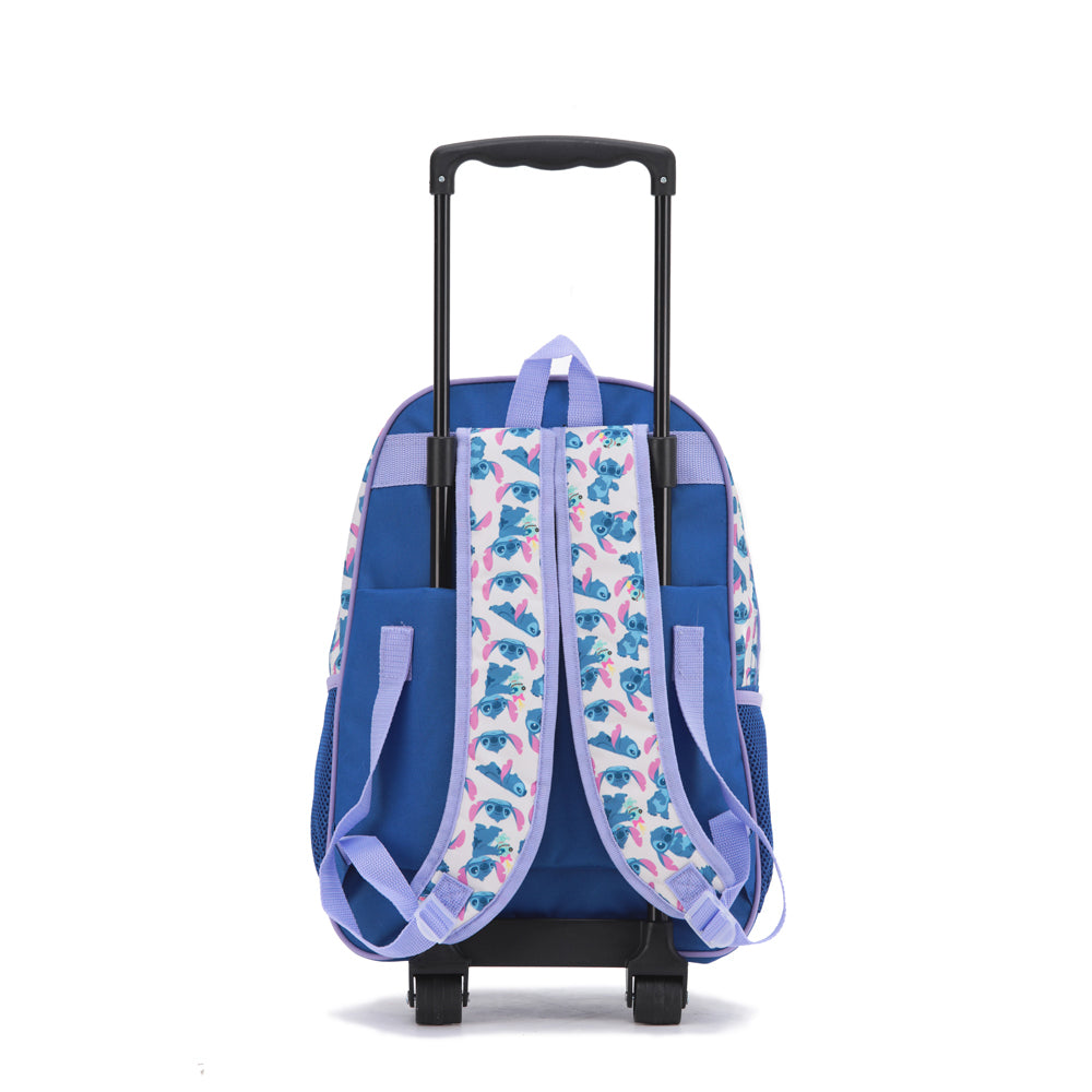 Disney Stitch 17'' Trolley Backpack Kids/Children 2-Wheeled Travel Bag Blue — image 2