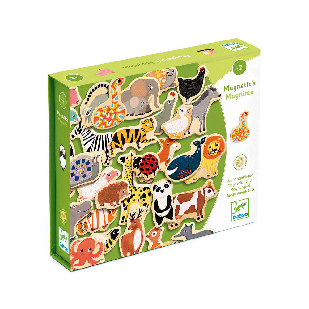 Djeco Wooden Magnetic Magnimo Animal Puzzle Set 22x19.2cm Kids Toy 2y+ (36 Pieces)