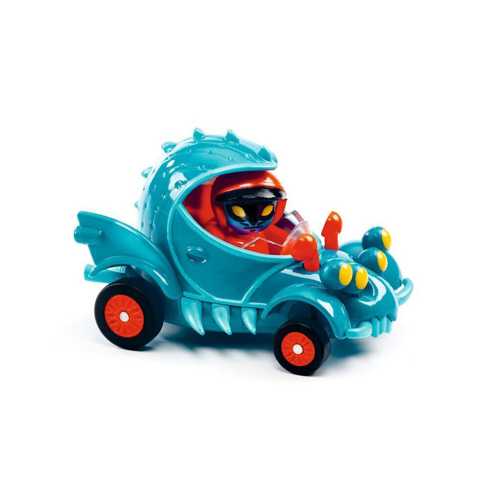 Djeco 3y+/7x4x4cm Aqua/Red Funny Beast Crazy Motors Kids Miniature Toy Car