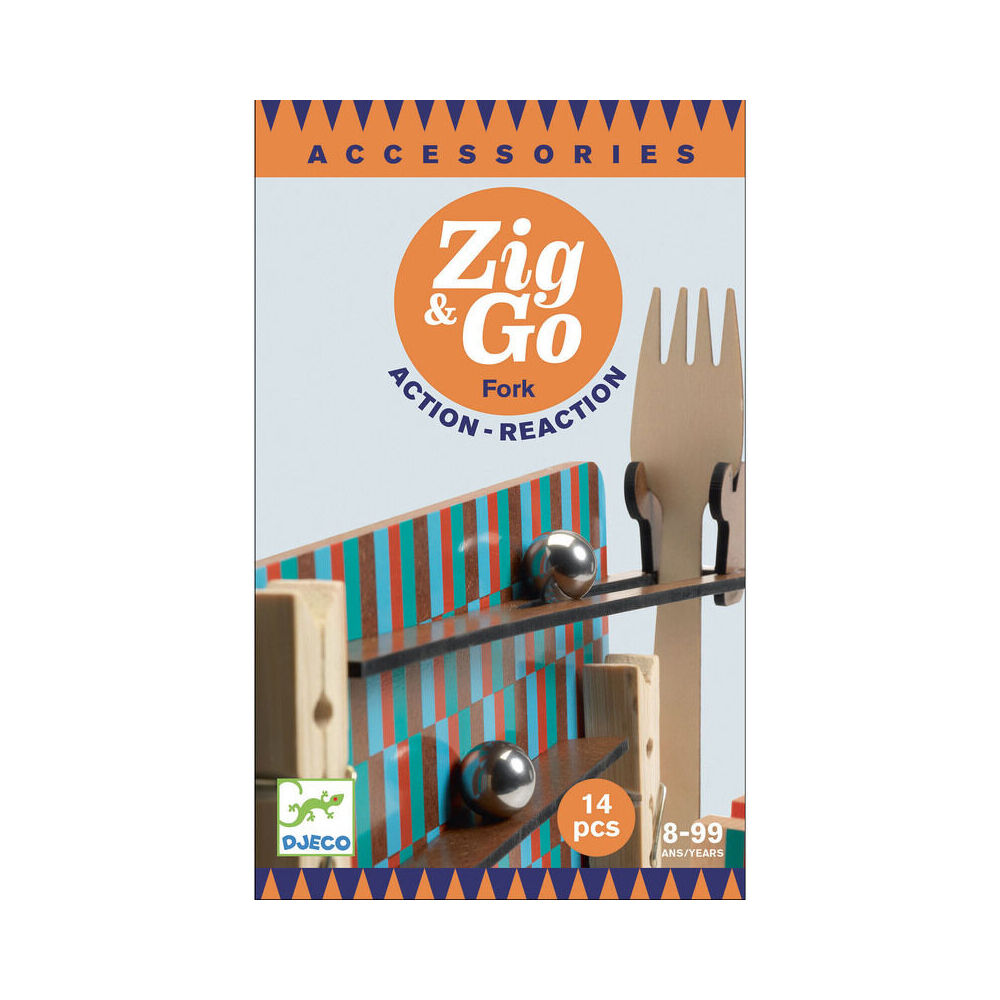 Djeco Zig & Go STEM Kids/Children 14x25cm Educational Fork Toy Set 7y+ (14 Pieces)