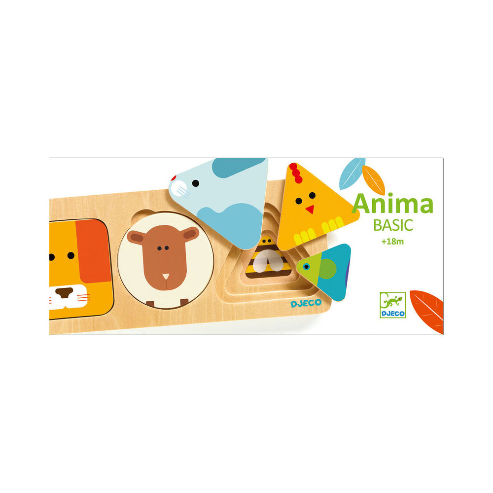 Djeco AnimaBasic Wooden Puzzle Kids/Children 23cm Educational Game Toy 18m+ — image 2