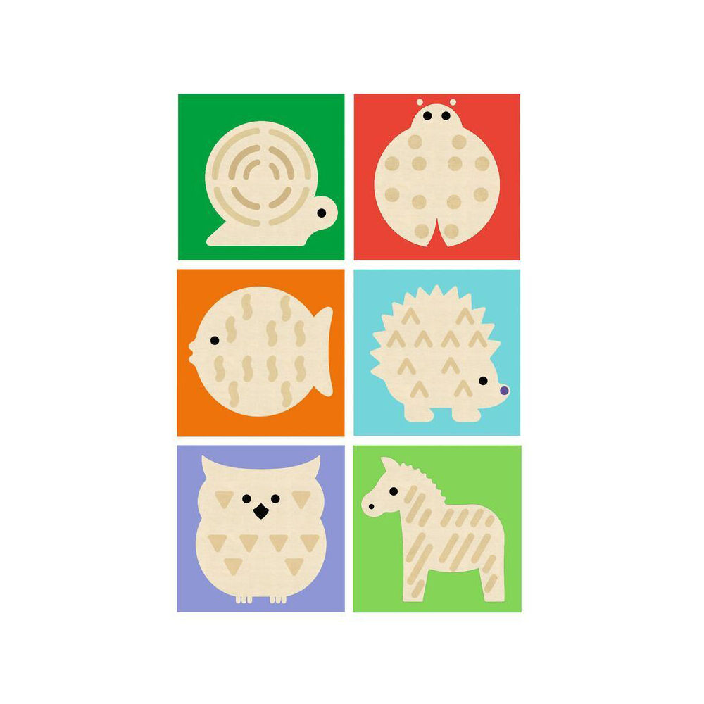 Djeco TouchBasic Wooden Cubes Kids/Children 9cm Educational Play Game 2y+ — image 2