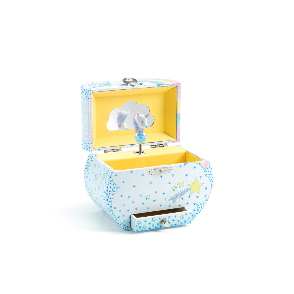Djeco Unicorn's Dream Music Box 15x15cm Kids Musical Jewelery Storage BLU 4+ — image 4