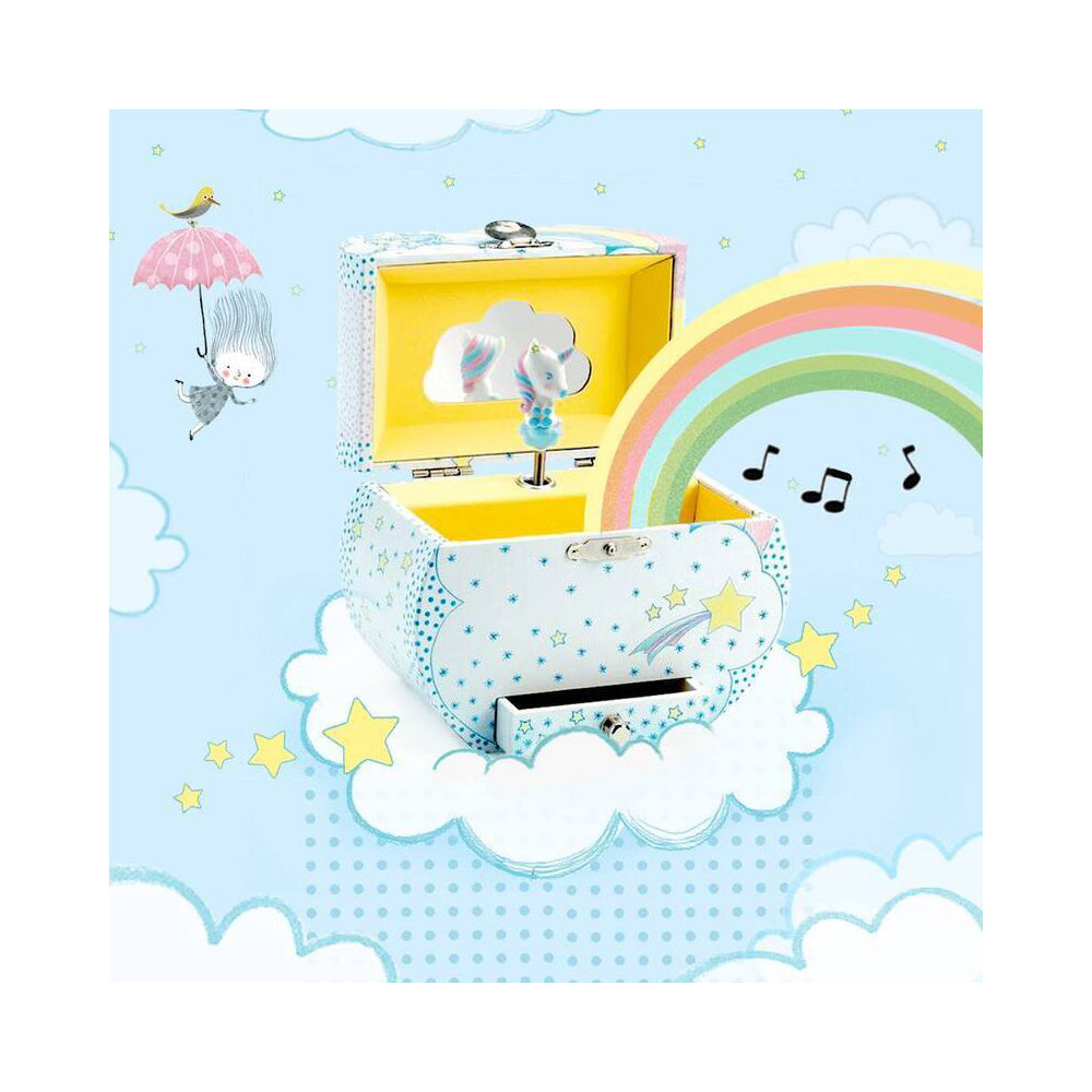 Djeco Unicorn's Dream Music Box 15x15cm Kids Musical Jewelery Storage BLU 4+ — image 7