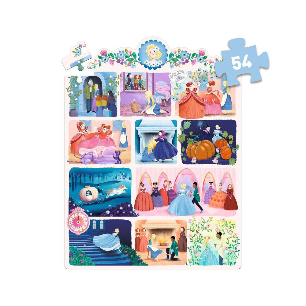 Djeco Cinderella Story Jigsaw Puzzle Kids/Children Game 33x45cm 4y+ (54 Pieces)