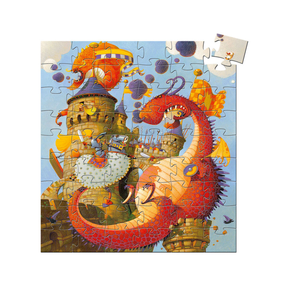 Djeco Vaillant And The Dragon Silhouette Kids Jigsaw Puzzle 24x27cm 5y+ (54 Pieces) — image 2
