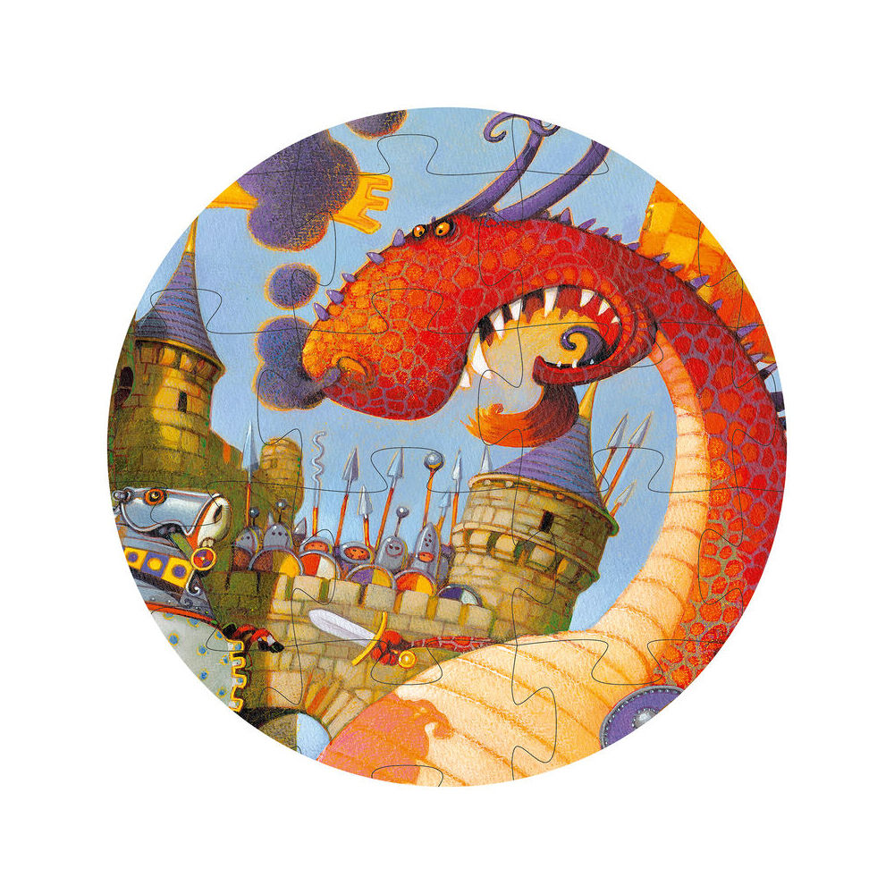 Djeco Vaillant And The Dragon Silhouette Kids Jigsaw Puzzle 24x27cm 5y+ (54 Pieces) — image 3