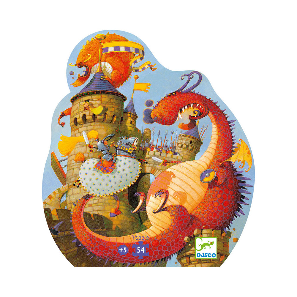 Djeco Vaillant And The Dragon Silhouette Kids Jigsaw Puzzle 24x27cm 5y+ (54 Pieces) — image 4