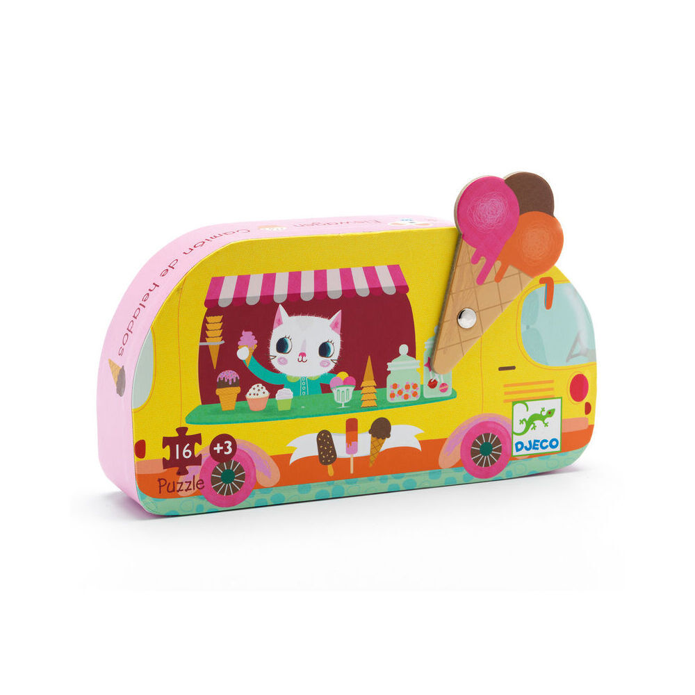 Djeco Ice Cream Truck Silhouette Jigsaw Puzzle Kids Game 22x12cm 3y+ (32 Pieces) — image 2