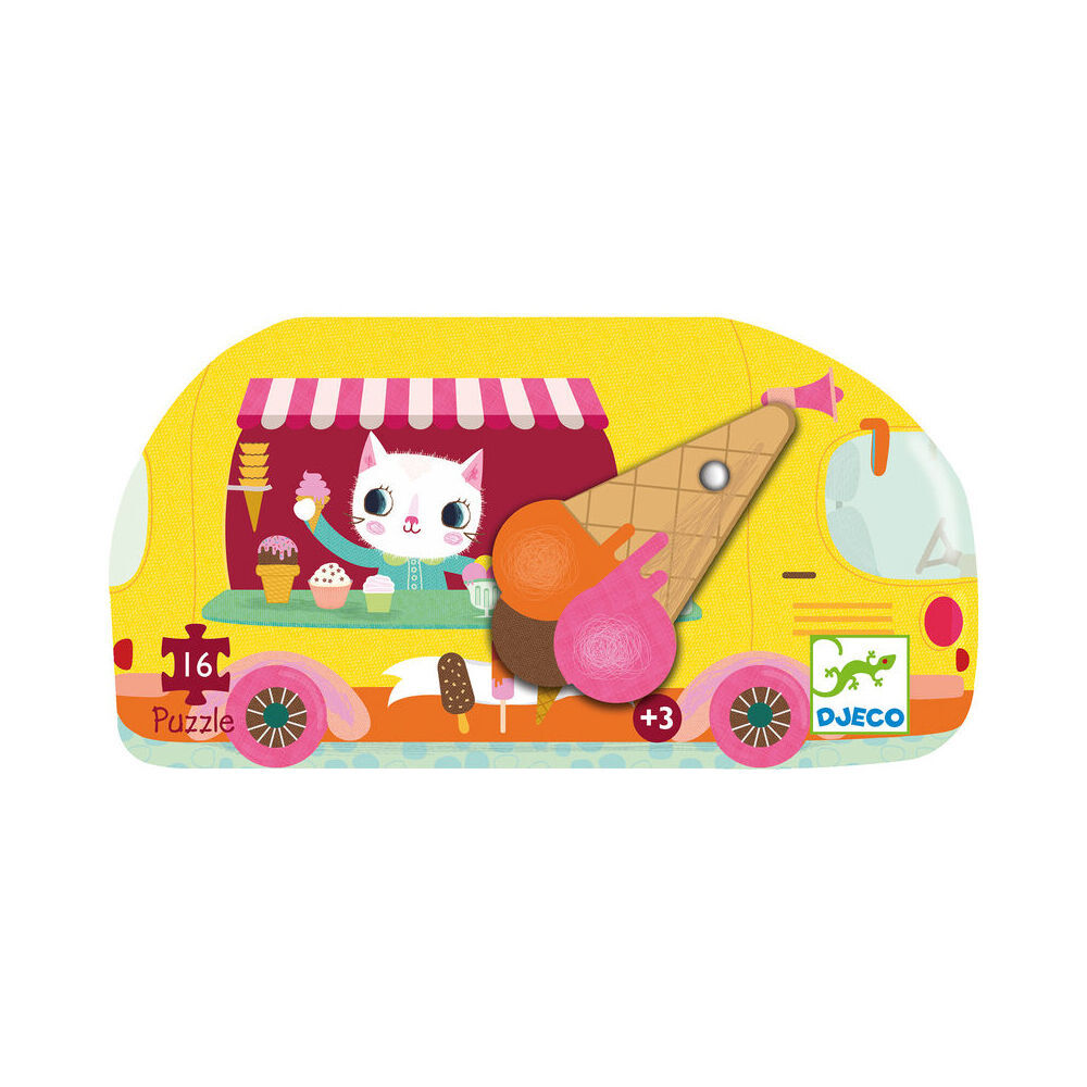Djeco Ice Cream Truck Silhouette Jigsaw Puzzle Kids Game 22x12cm 3y+ (32 Pieces) — image 5