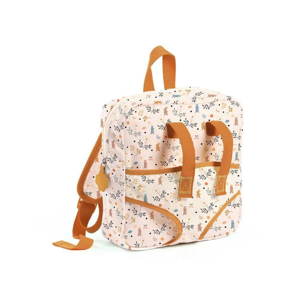 Djeco 2in1 Kids/Children Doll Backpack & Carrier Kids Imaginative Play 3y+