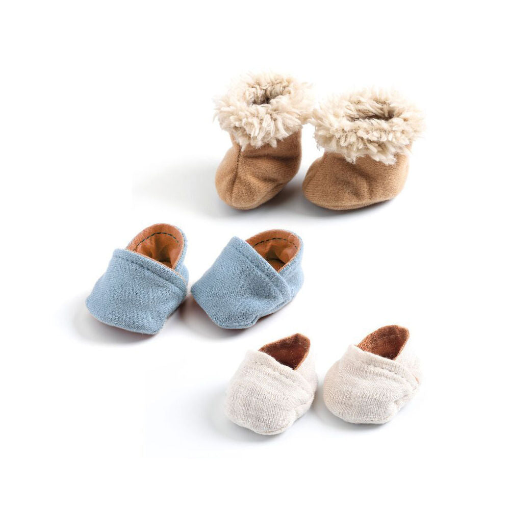 Djeco 3 Pairs Slippers/Shoes Accessory Kids Play Toy For 30-34cm Dolls 18m+ (2 Pack) — image 2