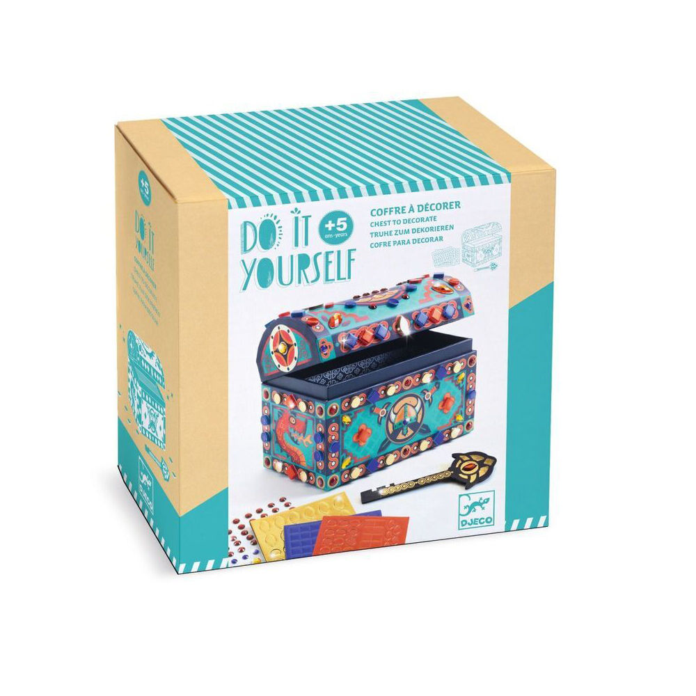 Djeco 5y+ Do It Yourself Super Treasure Chest & Key Kids Activity Crafting Kit