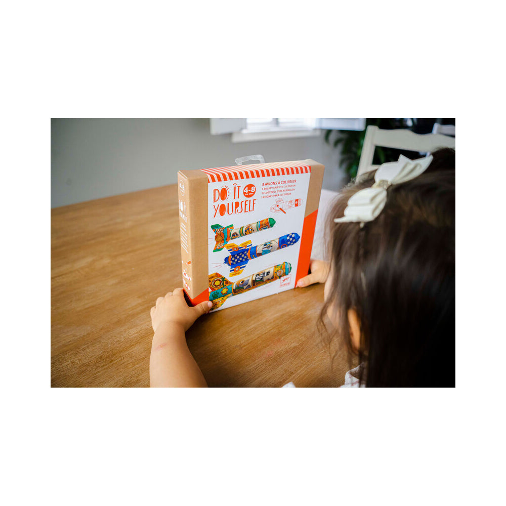 Djeco Do It Yourself To The Sky Rockets Colour & Inflate Kids Craft Kit 4y+ — image 7