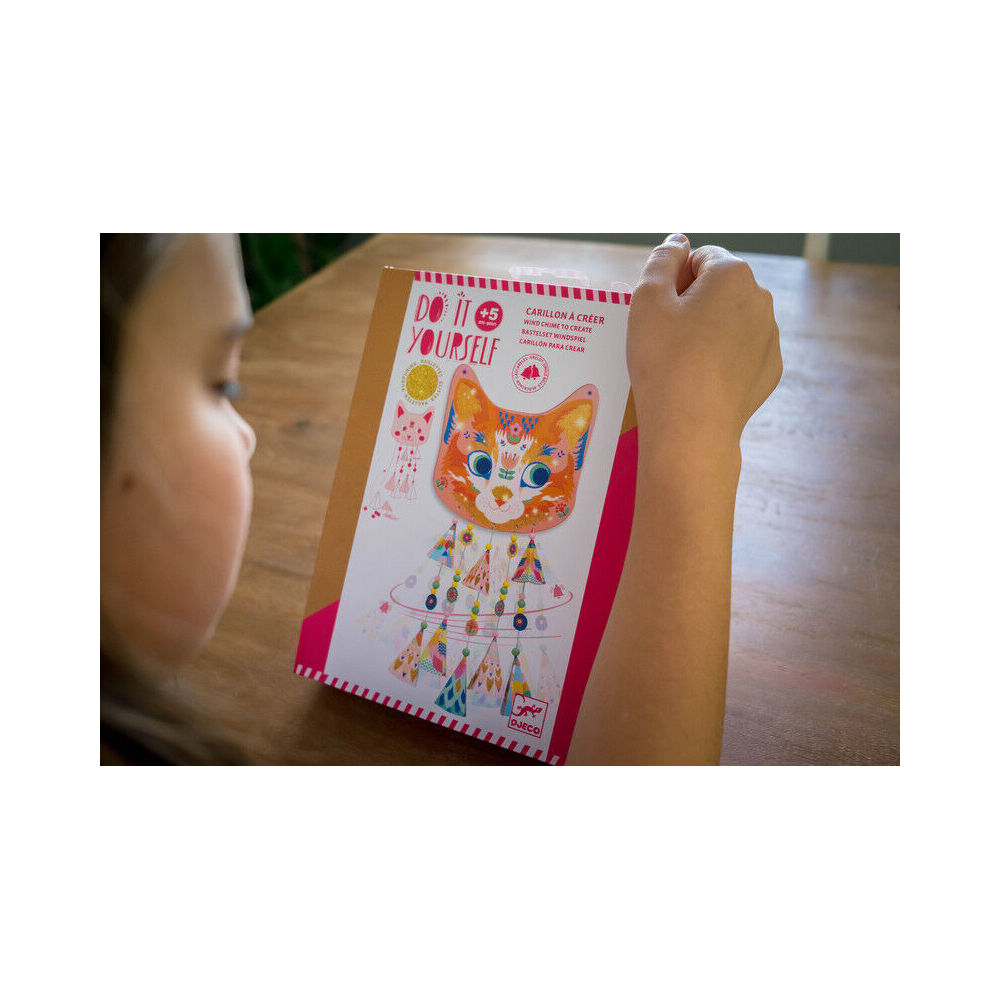 Djeco Do It Yourself Kitty Wind Chimes Kids/Children Creative Activity Kit 6+ — image 4