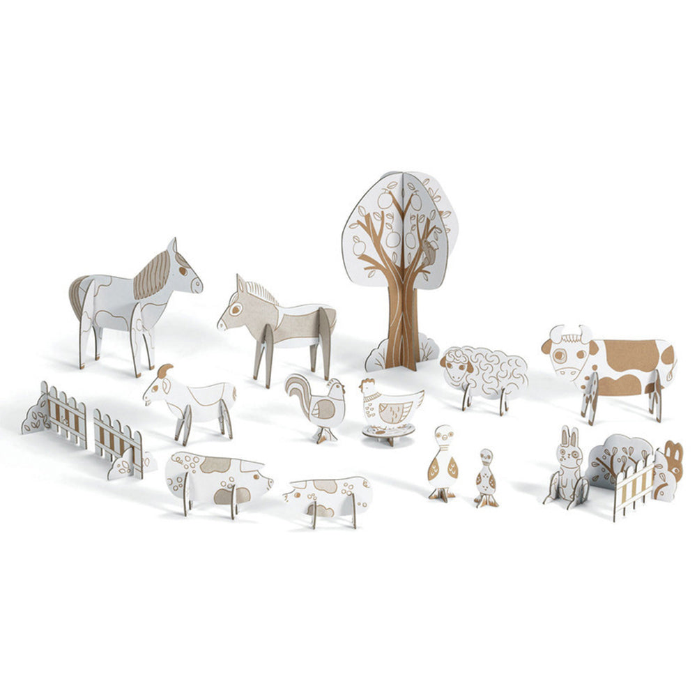 Djeco Cut Out Farm Kids/Children Interactive Creative Craft Kit Toys 5y+ — image 2