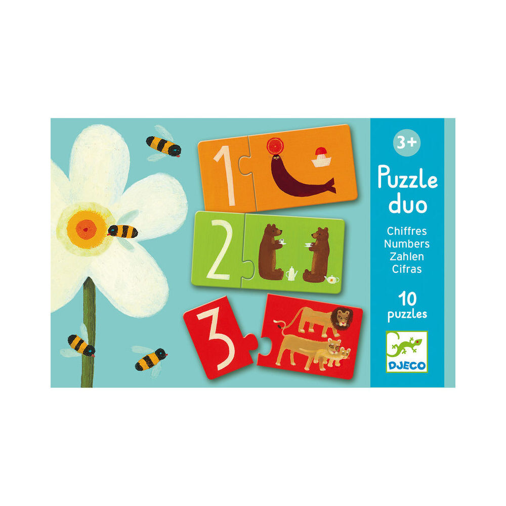 Djeco Duo Numbers Jigsaw Puzzle Kids/Children Educational Game Play 2y+ (40 Pieces) — image 3