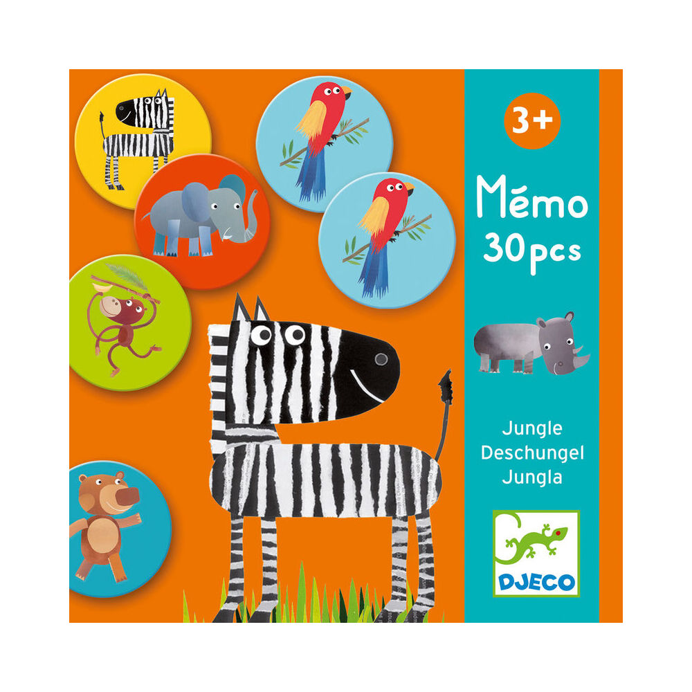 Djeco Jungle Memory Game Kids/Children Educational/Learning Play 3y+ (30 Pieces) — image 2