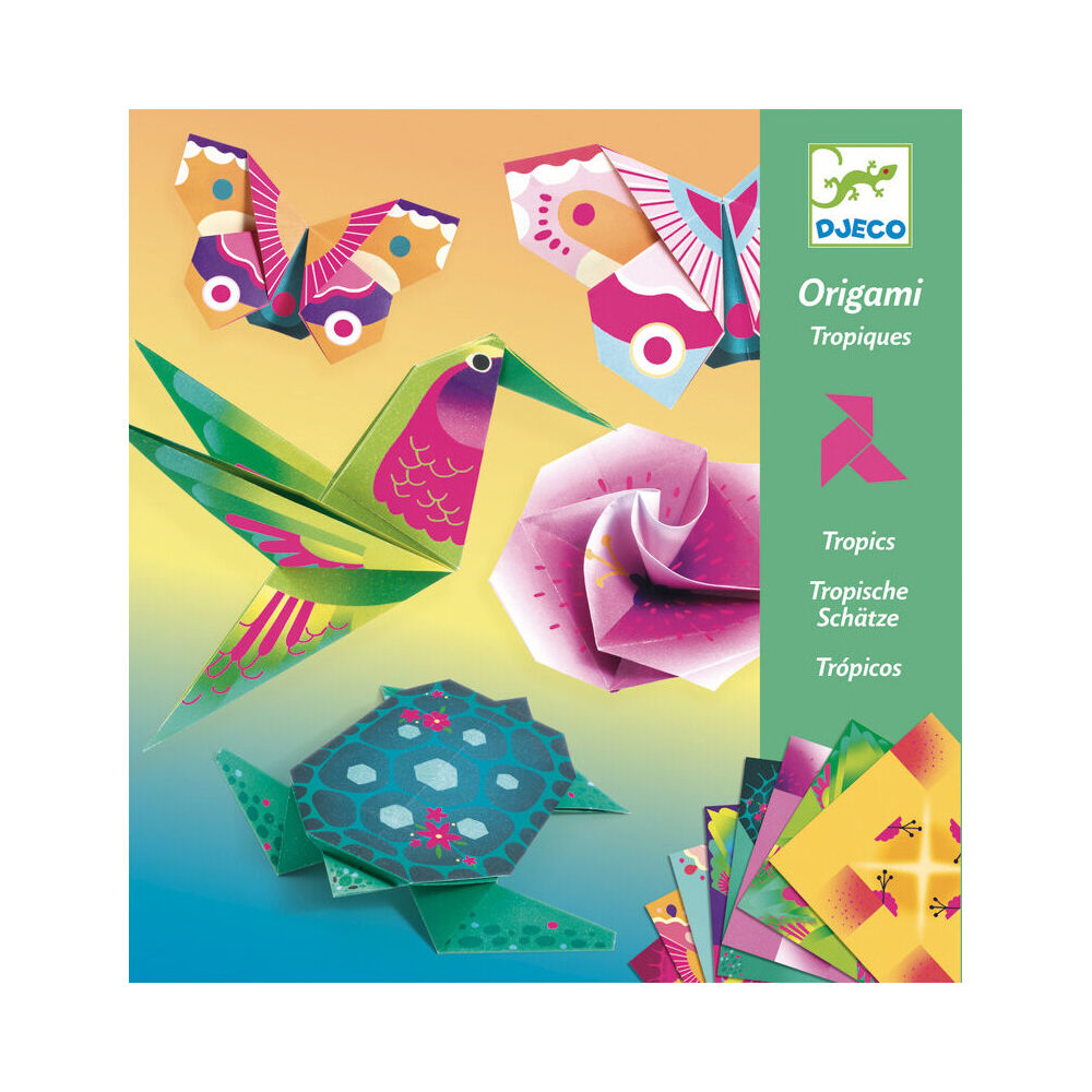 Djeco Tropics Origami Kids/Children Art Educational Folding Activity Kit 7y+