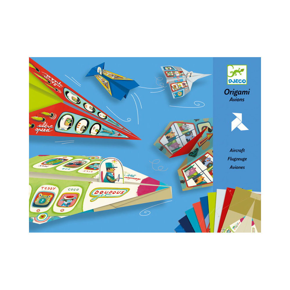 Djeco Planes Origami Kids/Children Art Educational Folding Activity Kit 7y+