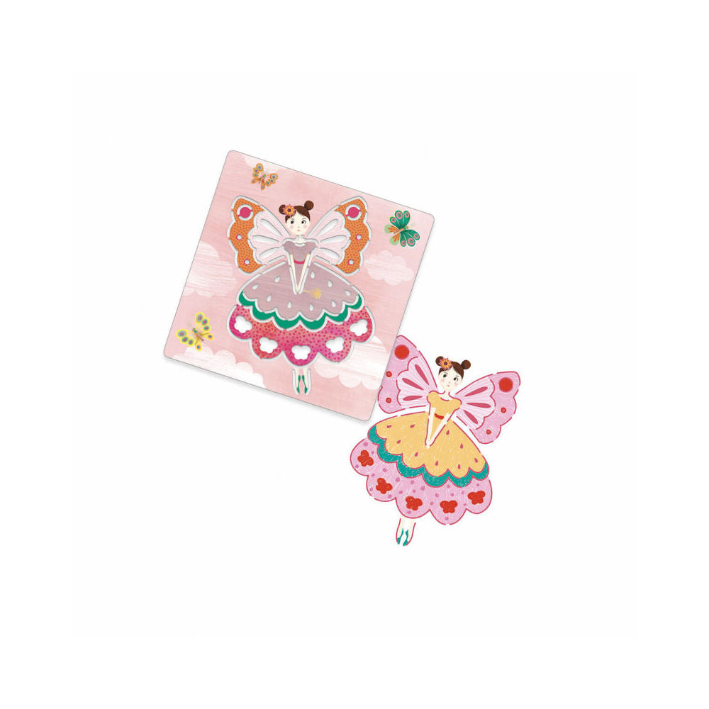 Djeco Fairies Stencil Sheets Kids Art Drawing Educational Activity 4y+ (5 Pieces) — image 3