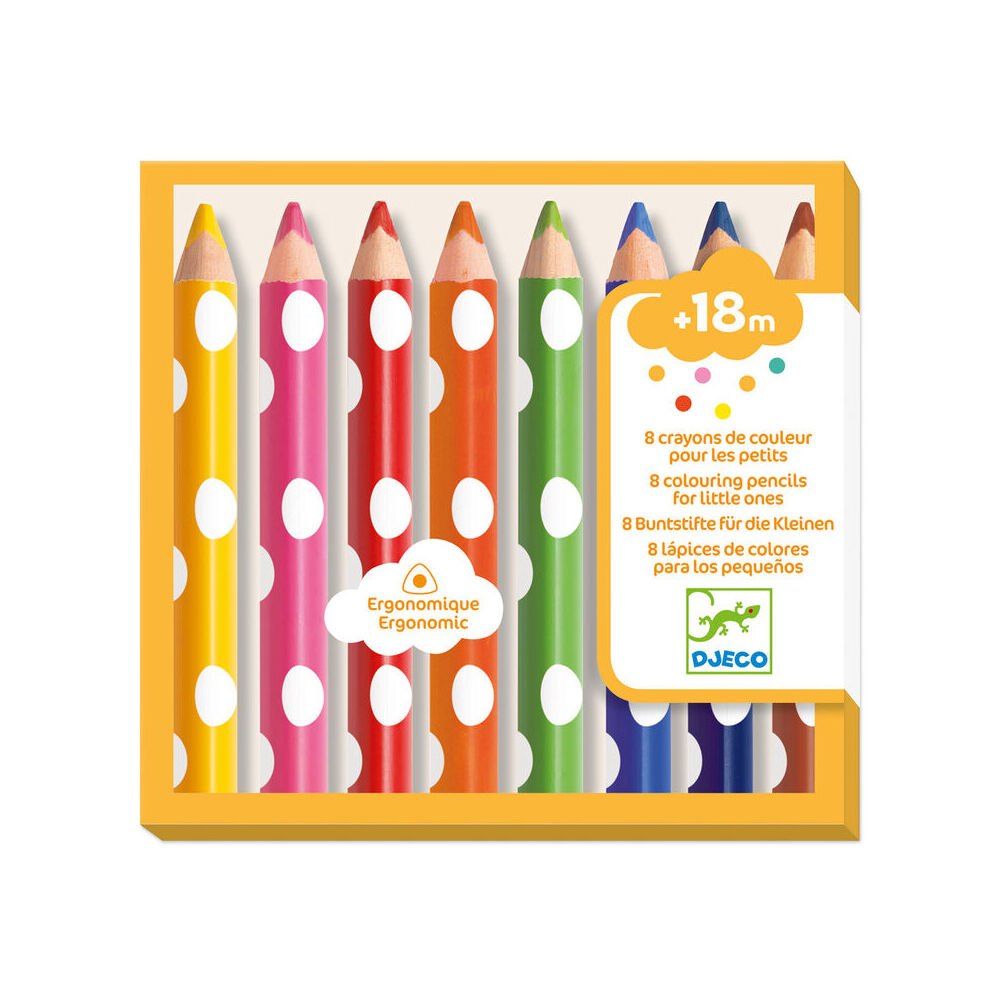 Djeco Little Ones Coloured Pencil Kids/Children Drawing/Colouring 18m+ (8 Pieces) — image 3