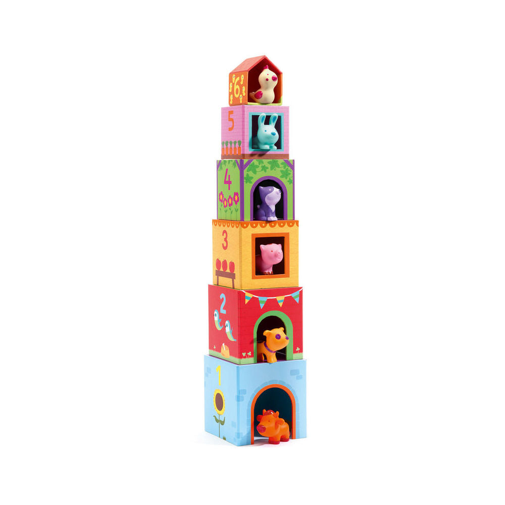 Djeco Topani Farm Blocks Kids/Children Interactive Play Stacking Toy Set 18m+ — image 4