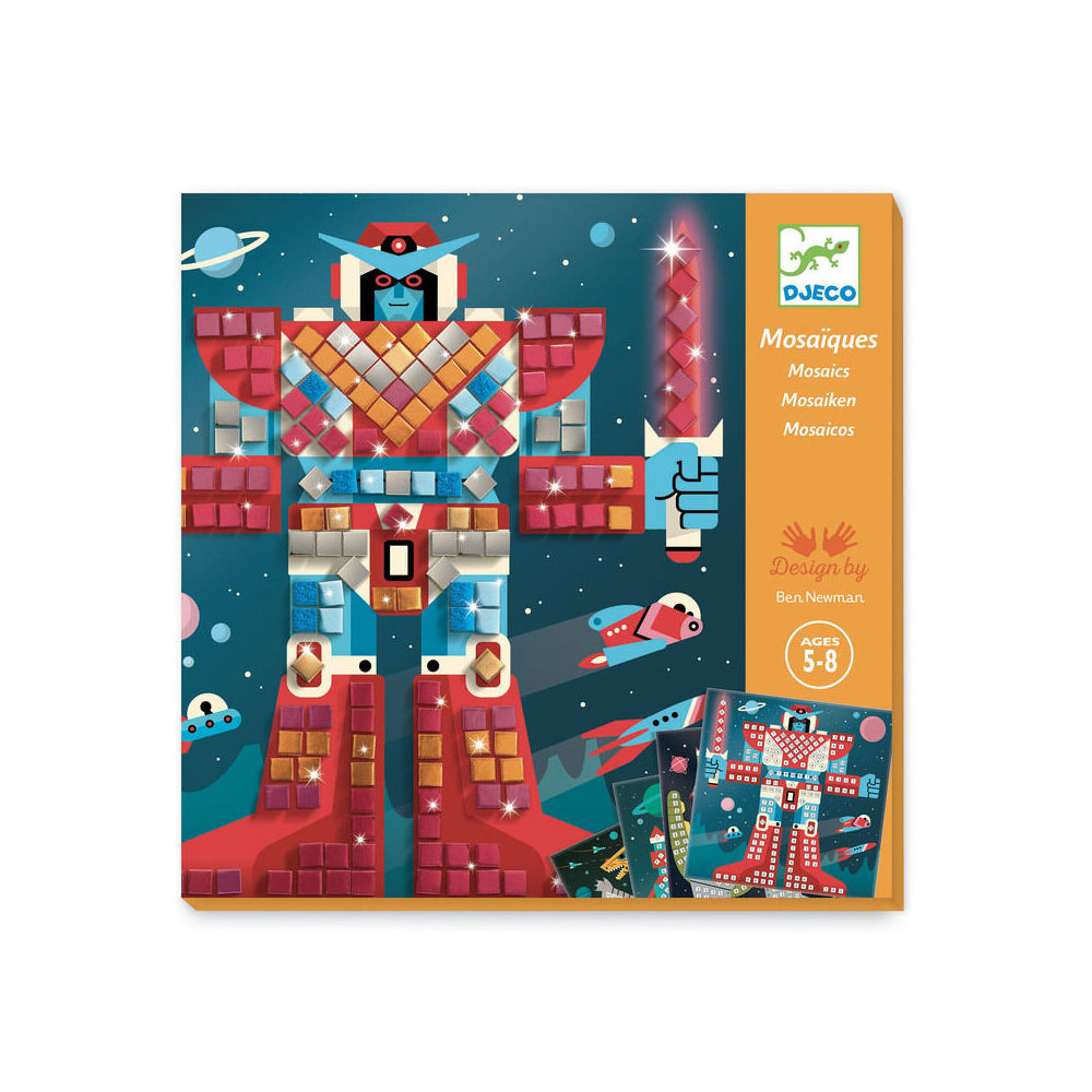 Djeco Space Battle Mosaic Kids/Childrens DIY Creative Craft Activity Kit 5y+