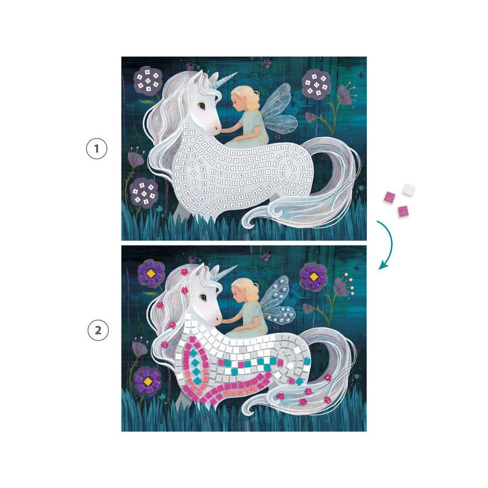 Djeco The Enchanted World Mosaic Kids/Childrens DIY Creative Craft Kit 6y+