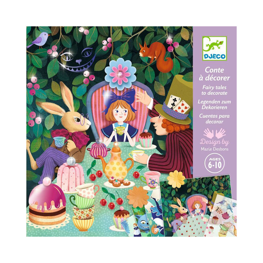 Djeco In Wonderland Fairy Tale to Decorate Kids/Children Fun Activity Set 6y+