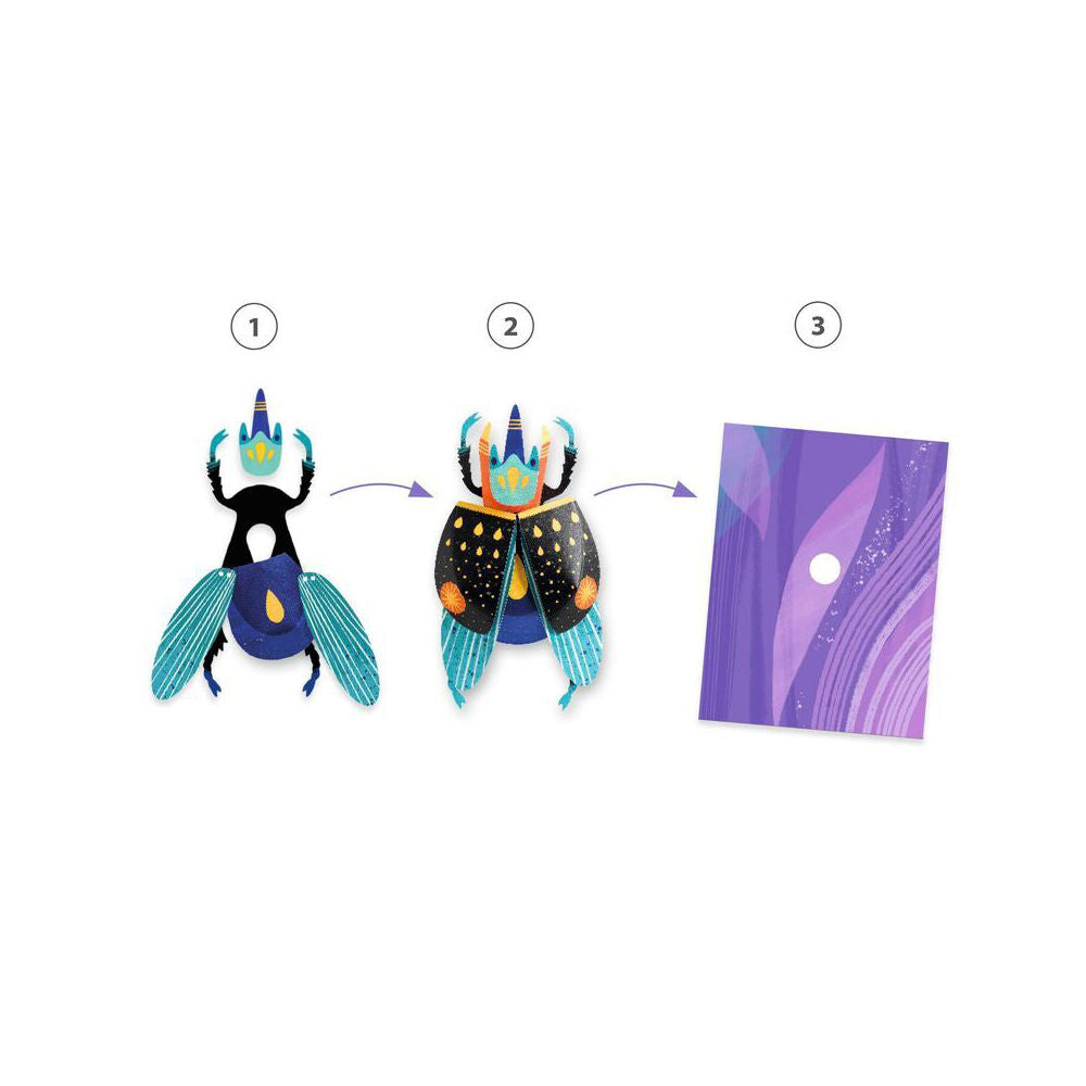 Djeco Bugs 3D Poster Kids/Childrens DIY Creative Craft/Art Activity Kit 7y+ — image 3
